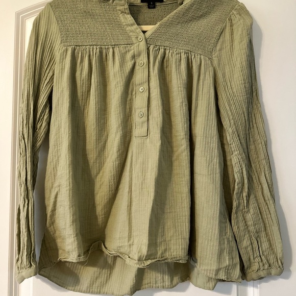 Olive Green Women's Top - Picture 1 of 3
